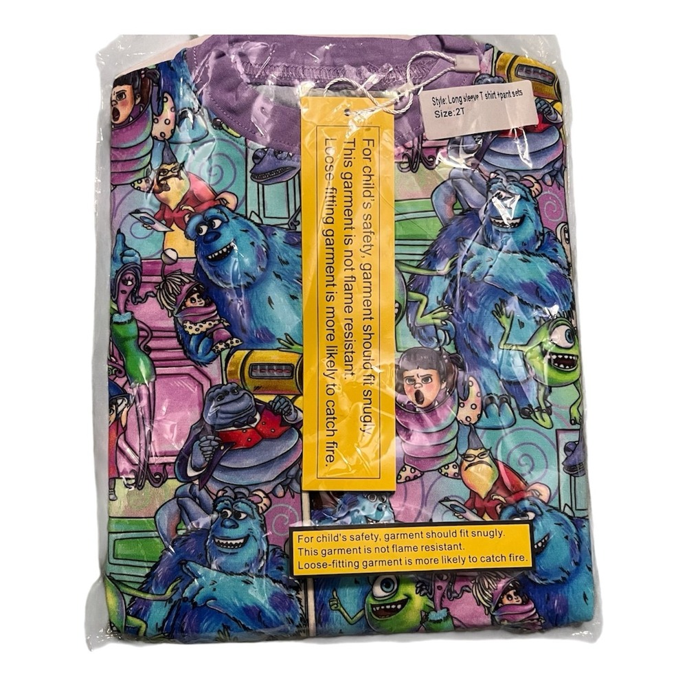 NWT 2T Disney Monsters Inc Bamboo Set long sleeve and pants ( Show stoppers )